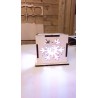 Kit Flocon - lampe cube en bois à monter - dessin flocon