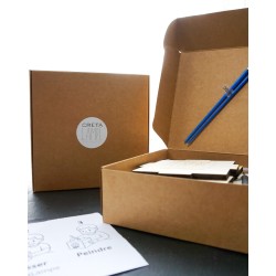 Duo de kit lampe cube en bois à monter  - chat + Dinosaure